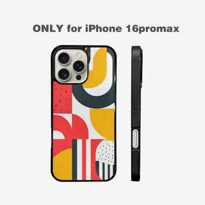 iPhone 16 Pro Max Case — 1990s Memphis Art Pattern, Personalized Phone Case