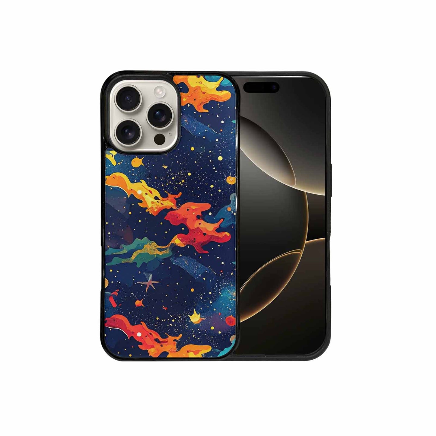 iPhone 16 Pro Max Case — Cosmic Camo Harmony, Custom Made Phone Cover