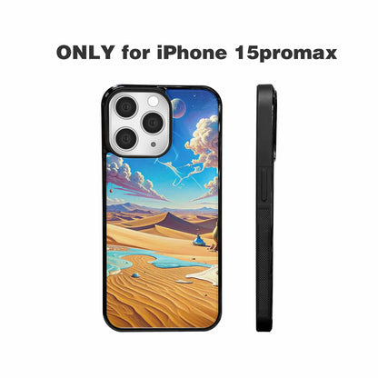 iPhone 15 Pro Max Case — Surrealist Desert Dreamscape Custom, Original Design Phone Case