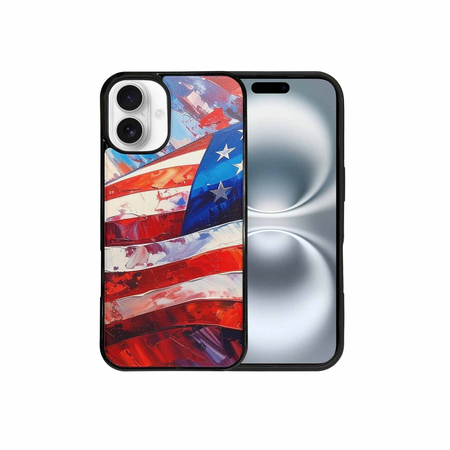 iPhone 16 Plus Case — Usa Flag Stars And Stripes Art, Custom Art Phone Cover