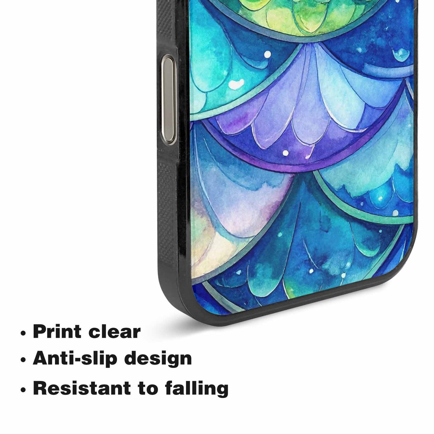 iPhone 16 Pro Case — Mermaid Scale Art Pattern, Custom Designed Case Cover