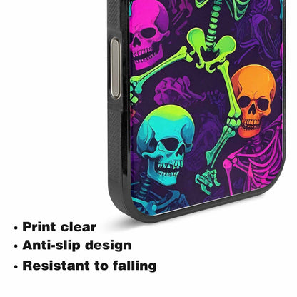 iPhone 15 Pro Max Case — Glowing Skeleton Pattern Hundreds Of Small, Original Design Phone Case