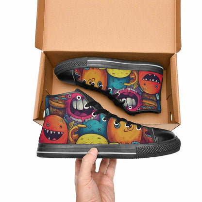 MEN'S Cartoon Monster Character High Top Canvas Grunge Sneakers