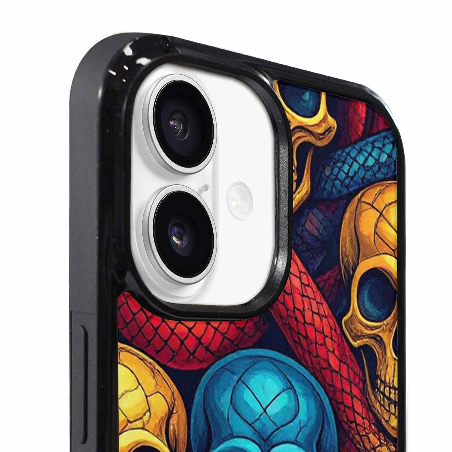 iPhone 17 Case — Snake Skulls Print Gothic Skulls, Customized Protective Case