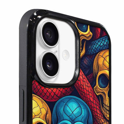 iPhone 17 Case — Snake Skulls Print Gothic Skulls, Customized Protective Case