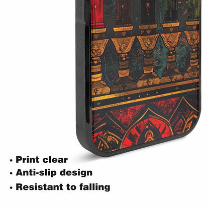 iPhone 15 Plus Case — Kwanzaa Kinara Pattern Seamless Repeat African, Custom Print Case Cover