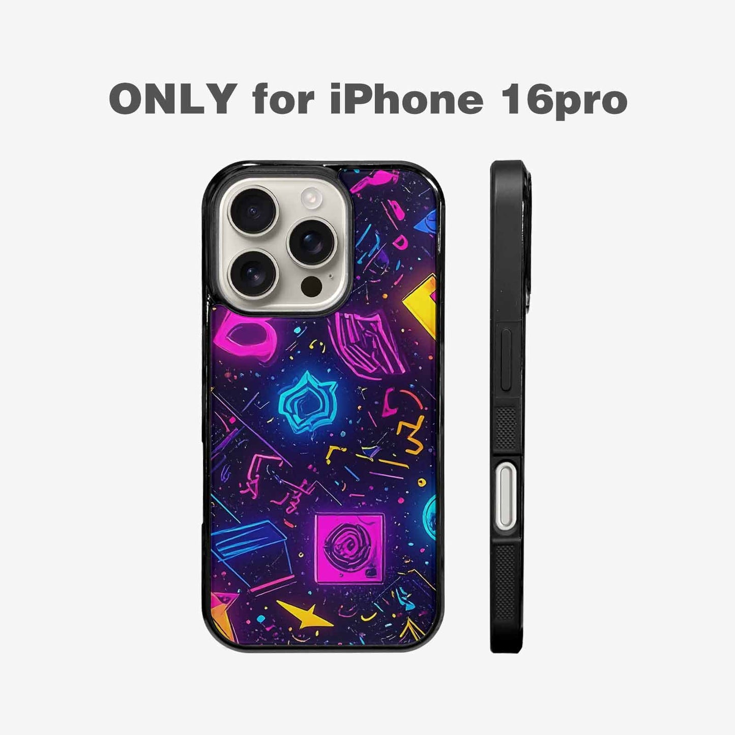 iPhone 16 Pro Case — 80s Retro Motif 80s Retro Motifs, Customized Protective Case