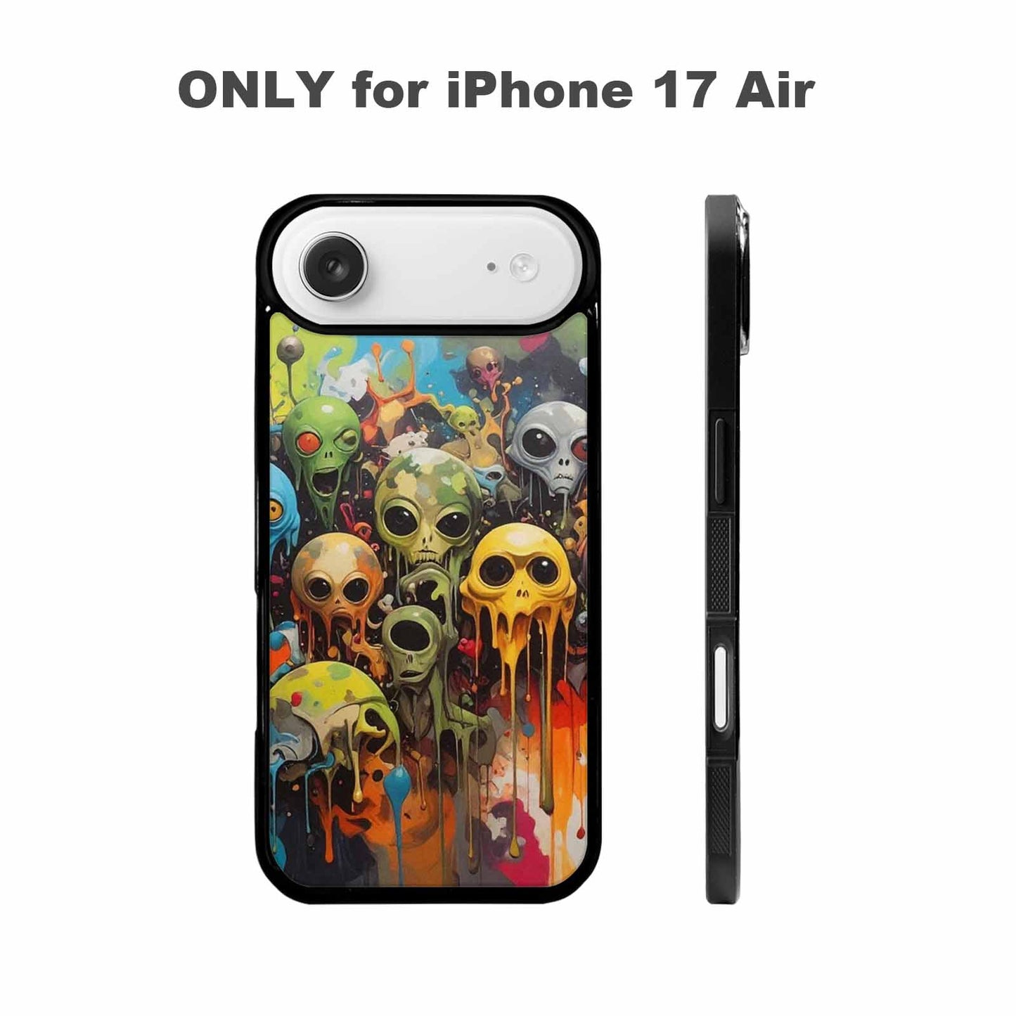 iPhone 17 Air Case — Aliens Camomelting Aliens Patt Alien Scifi, Unique Phone Case Design