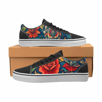 WOMEN'S Old School Tattoo Canvas Lace-Up Dark Academia Custom Sneakers