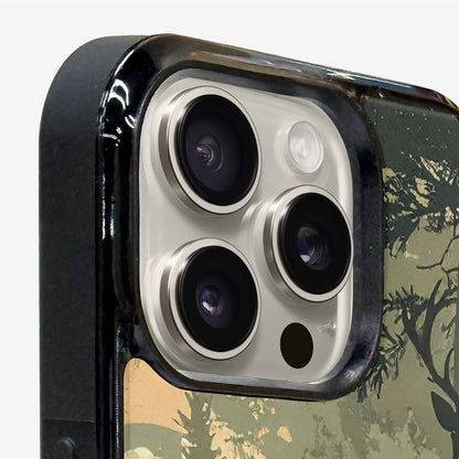 iPhone 15 Pro Max Case — Hunting Camouflage Pattern With Deer And, Custom Print Case Cover