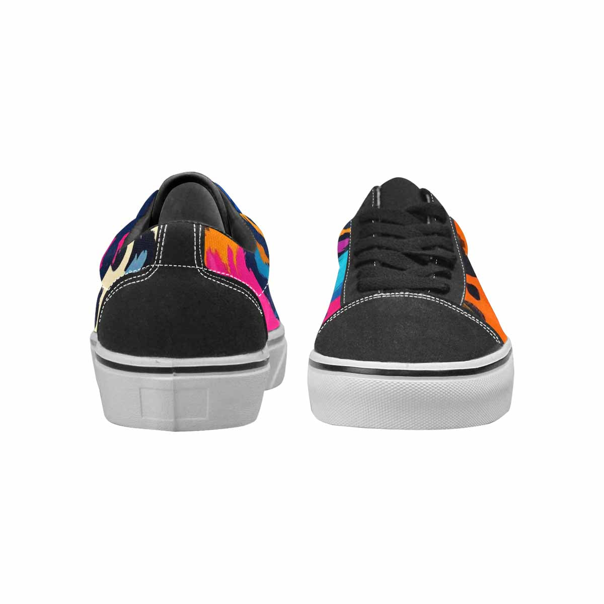 WOMEN'S Full Color Vibrant Animal Lace-Up Canvas Cottagecore Sneakers