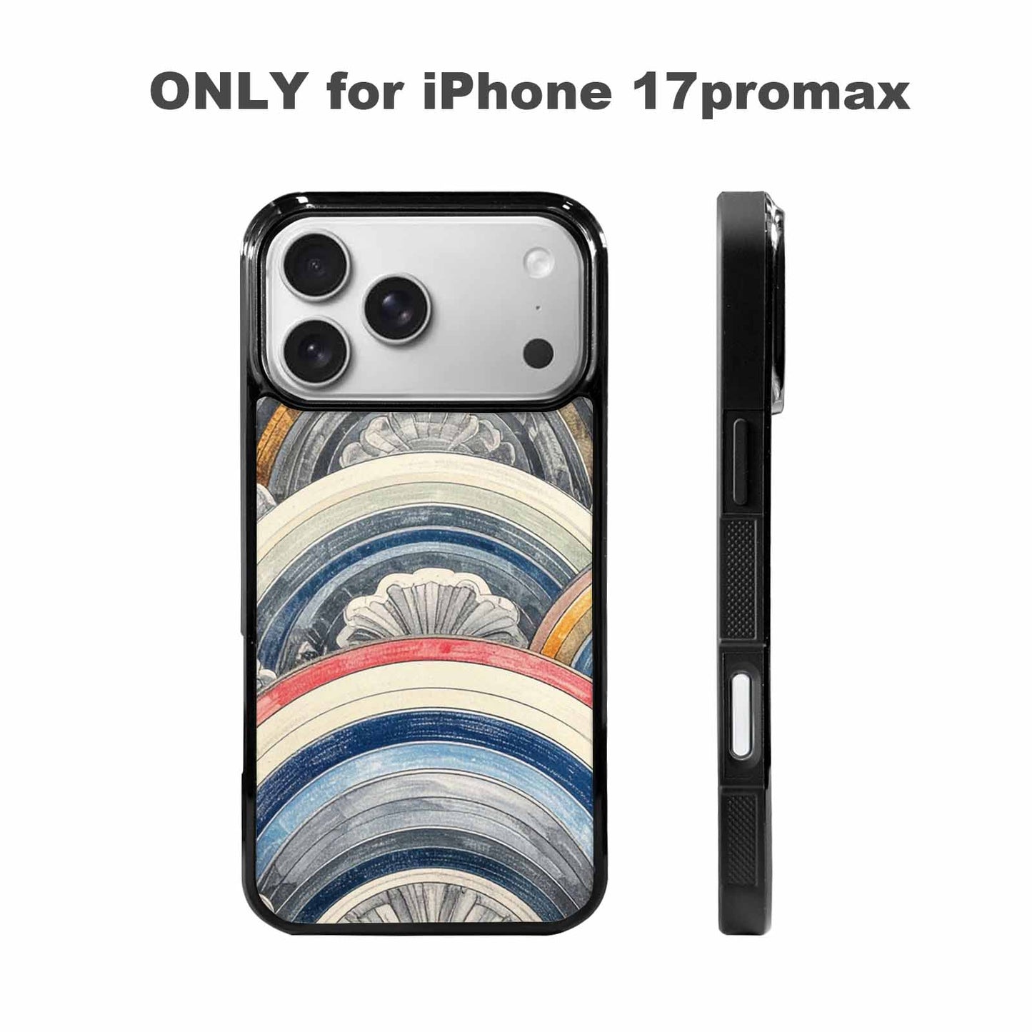 iPhone 17 Pro Max Case — Hand Drawn Damask Original Art, Custom Phone Case