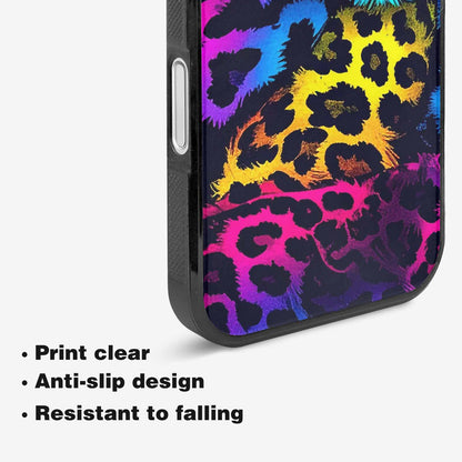 iPhone 16 Case — Leopard Print Neon, Custom Print Case Cover