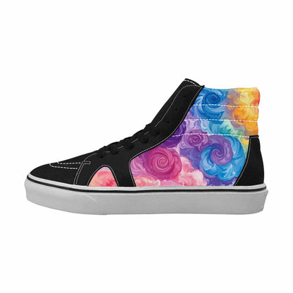 MEN'S Tie High Top Canvas Surreal Custom Shoes