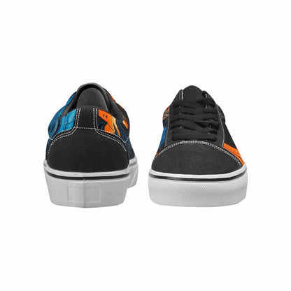 WOMEN'S Flame Burst Lace-Up Canvas Melting Art Sneakers