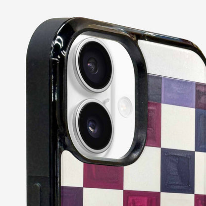 iPhone 16 Plus Case — Checkerboard Print, Custom Made Phone Cover