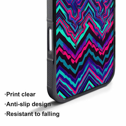 iPhone 17 Air Case — Psychedelic Chevron Vortex Original Art, Customized Protective Case