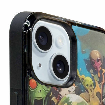 iPhone 15 Plus Case — Aliens Camomelting Aliens Patt, Original Design Phone Case