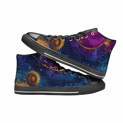 WOMEN'S Steampunk Galaxy High Top Canvas Aesthetic Custom Shoes