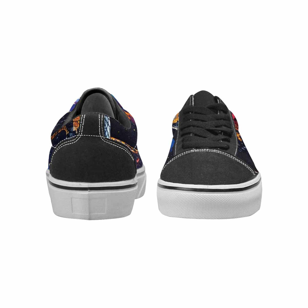 WOMEN'S Galaxy Snake Print Canvas Lace-Up Grunge Sneakers