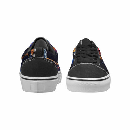 WOMEN'S Galaxy Snake Print Canvas Lace-Up Grunge Sneakers