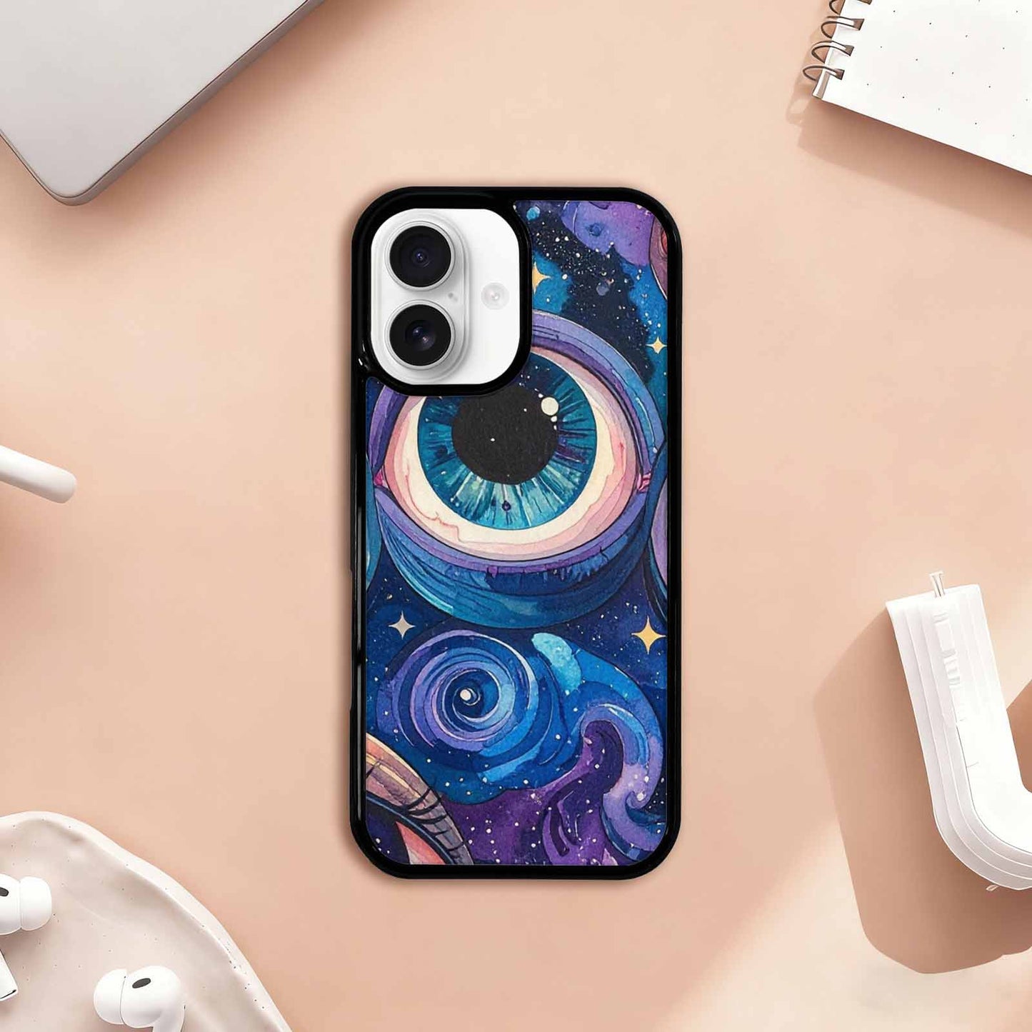 iPhone 17 Case — Seamless Tileable Pattern Of Galaxy Space, Custom Printed Phone Case