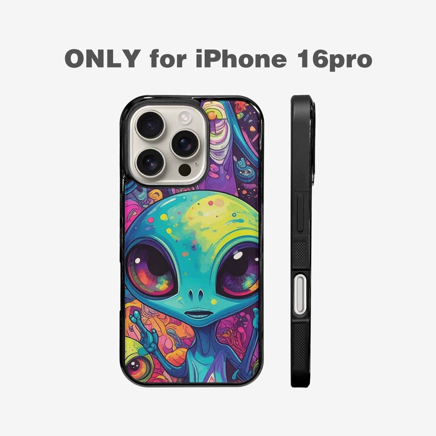 iPhone 16 Pro Case — Cartoon Alien Characters Personalized Phone Cover, Custom Phone Case