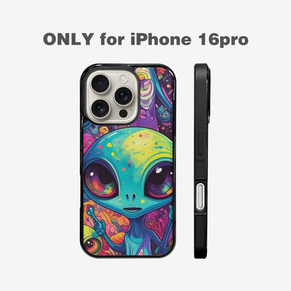 iPhone 16 Pro Case — Cartoon Alien Characters Personalized Phone Cover, Custom Phone Case