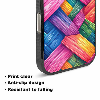 iPhone 16 Pro Case — Polysexual Flag Color Theme Small Rainbow, Custom Made Phone Cover