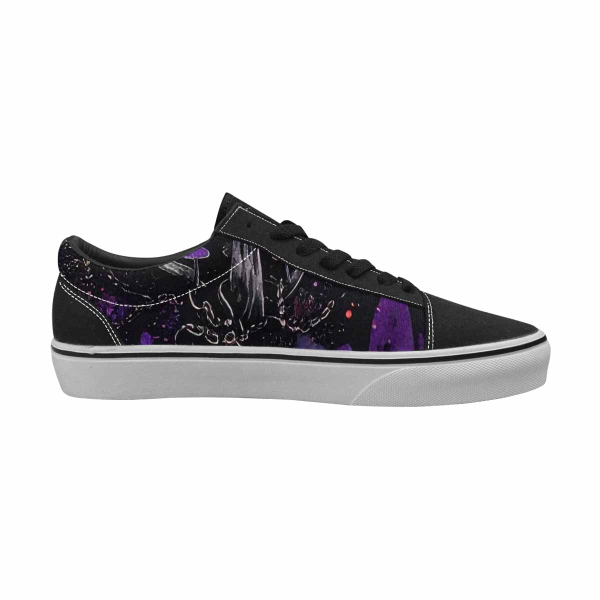 WOMEN'S Rainbow Drip Mushrooms Lace-Up Canvas Dark Academia Custom Sneakers