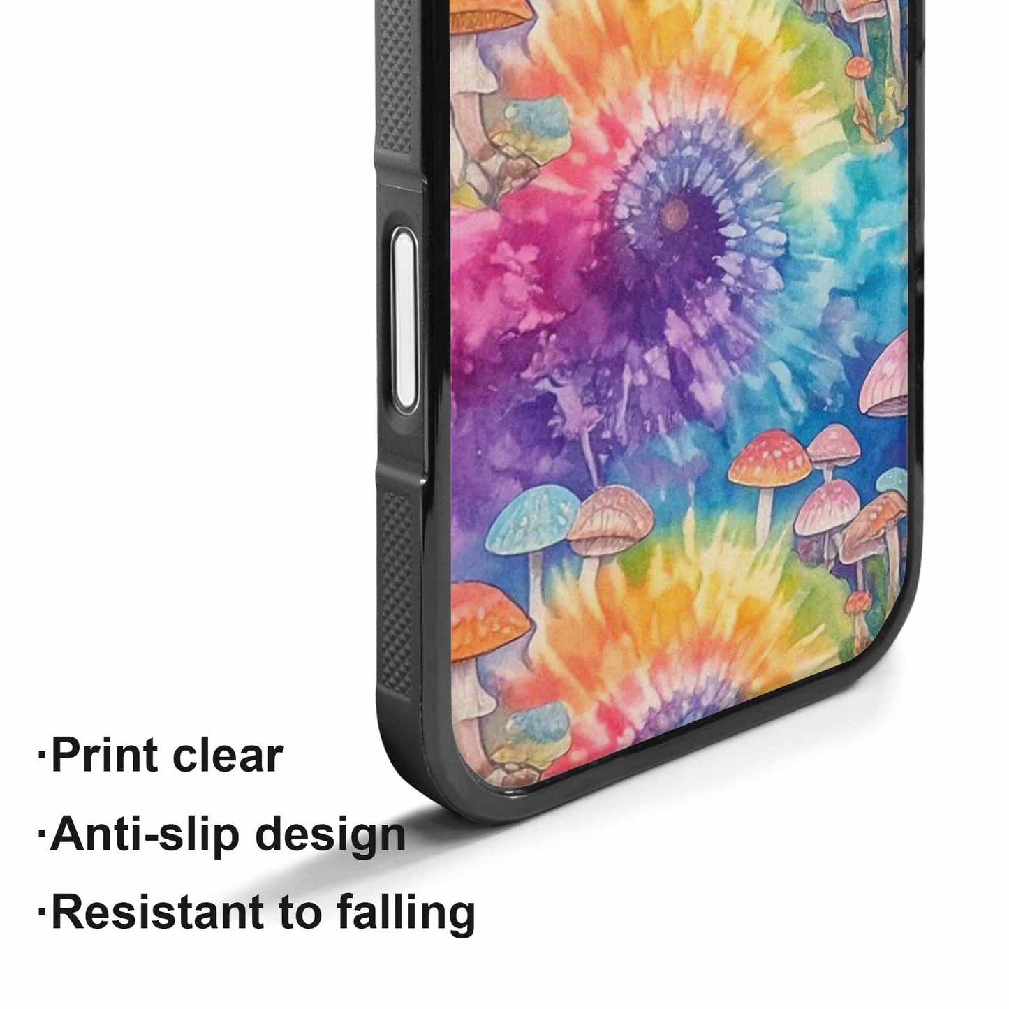 iPhone 17 Case — Mushrooms Tie Dyemushrooms Pat Tie Dye, Custom Print Case Cover