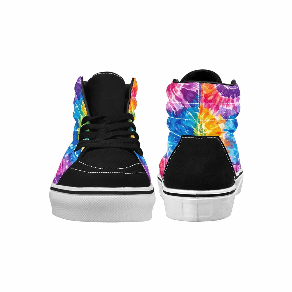 WOMEN'S Tie Dye Swirl High Top Canvas Y2K Custom Sneakers
