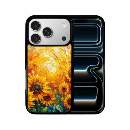iPhone 17 Pro Case — Impressionist Sunflower Brushstroke Pattern Hundreds Floral, Custom Made Phone Cover
