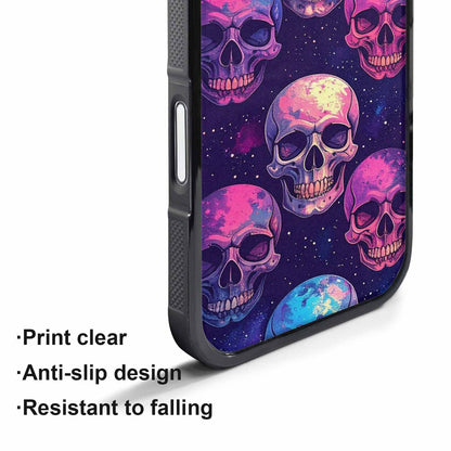 iPhone 17 Pro Max Case — Galaxy Skulls Art Seamless Gothic Skulls, Customized Protective Case