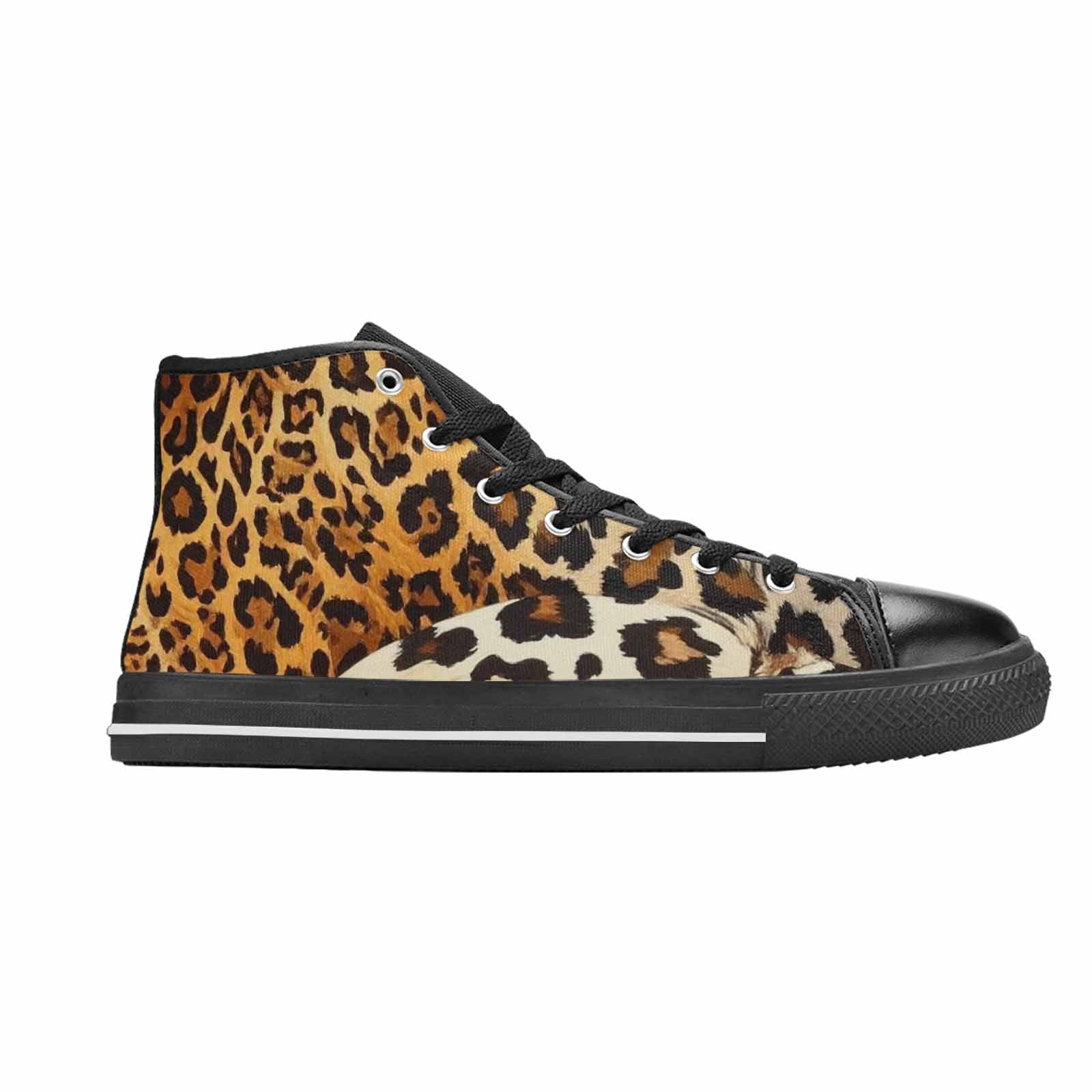 MEN'S Animal Print High Top Canvas Neon Fantasy Custom Shoes