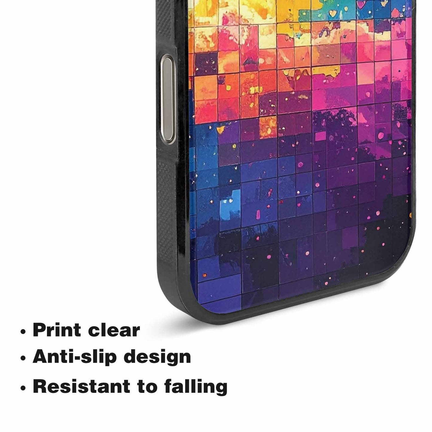 iPhone 16 Pro Max Case — Pixel Art 8 Bit Burst Pattern, Personalized Phone Case