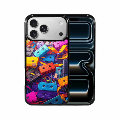iPhone 17 Pro Max Case — Retro Cassette Tape Pattern Retro Vintage, Unique Phone Case Design