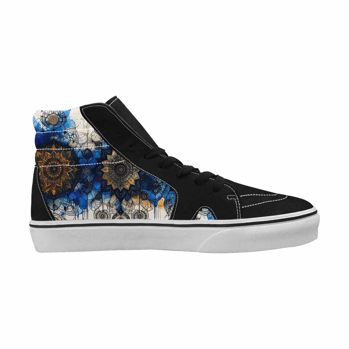 MEN'S Mandala Medallion High Top Canvas Cottagecore Custom Sneakers