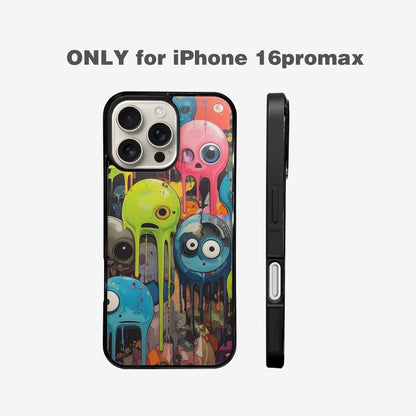 iPhone 16 Pro Max Case — Aliens Camomelting Aliens Patt Fgd, Customized Protective Case