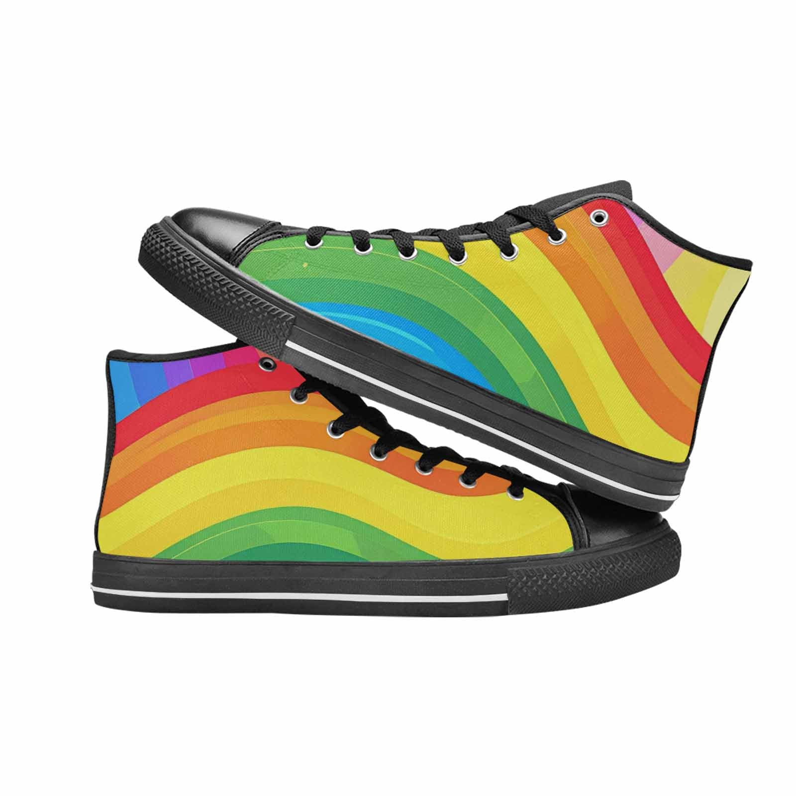 WOMEN'S Rainbow Pride High Top Canvas Vivid Shoes