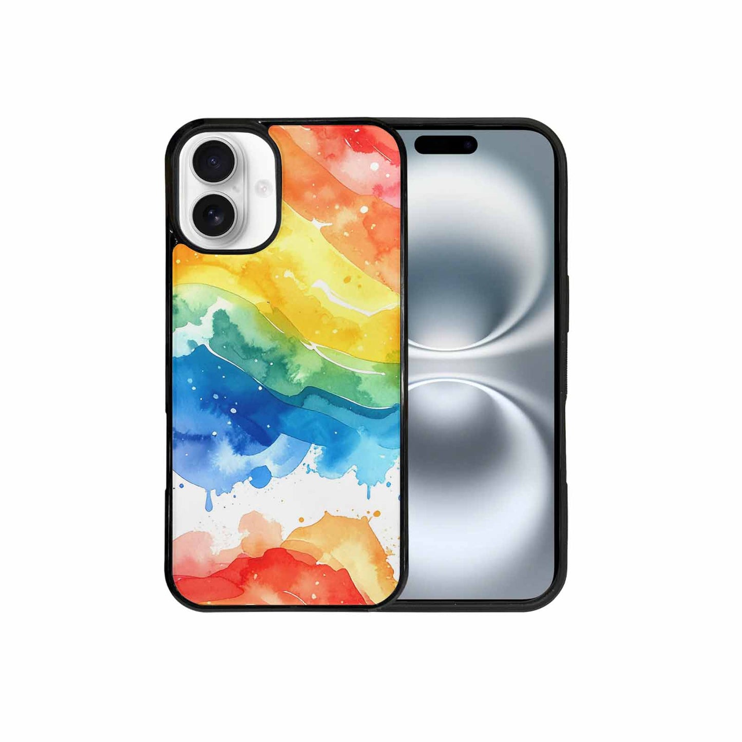 iPhone 16 Plus Case — Watercolor Splash Abstract Pattern Seamless Repeat, Custom Made Phone Cover