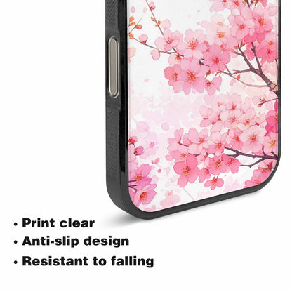 iPhone 16 Pro Case — Cherry Blossom Branch Cherry Blo Bir, Custom Designed Case Cover