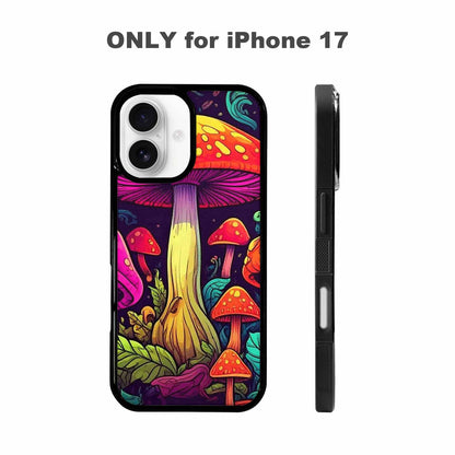 iPhone 17 Case — Psychedelic Mushroom Cartoon Pattern Cartoon Cute, Custom Printed Phone Case