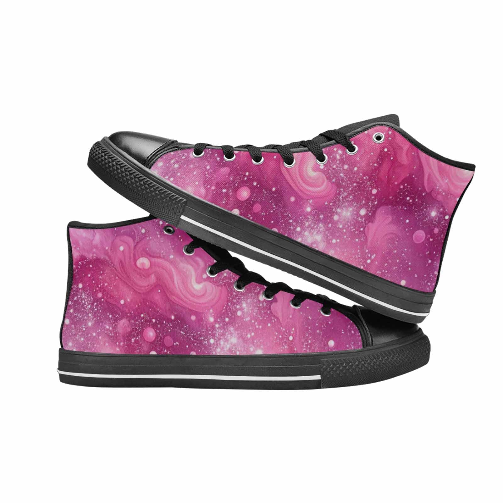 WOMEN'S Galaxy Art - High Top Canvas Y2K Sneakers