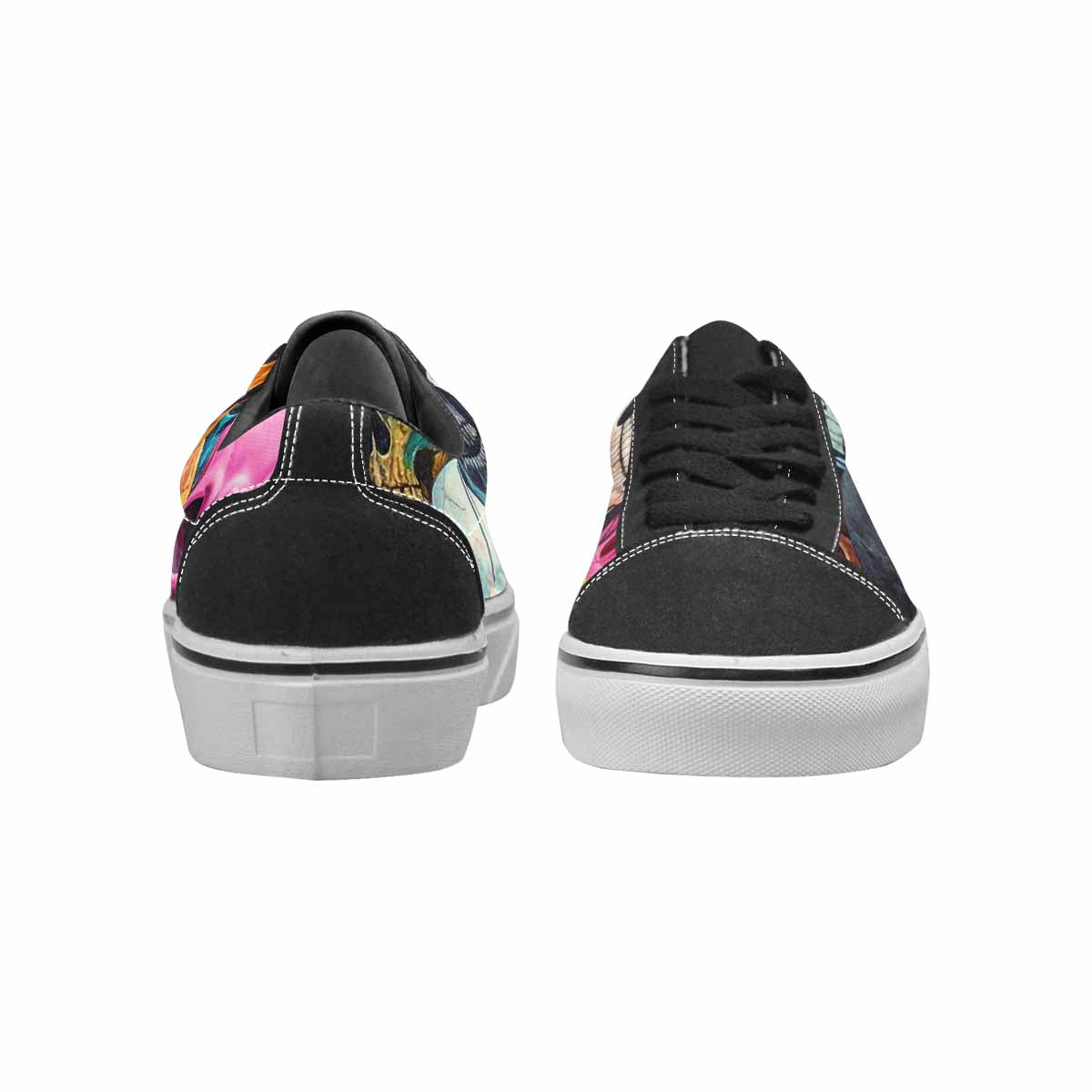 WOMEN'S Skulls  Marble Skulls Lace-Up Canvas Y2K Custom Shoes