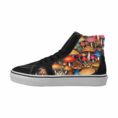 MEN'S Mushrooms High Top Canvas Kaleidoscope Sneakers