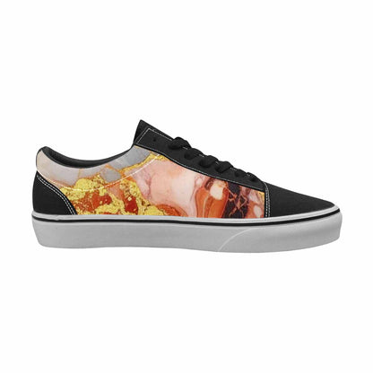 WOMEN'S Marble Vein Lace-Up Canvas Vibrant Chaos Sneakers