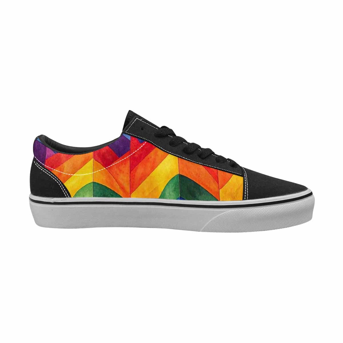 MEN'S Rainbow Pride Flag Canvas Lace-Up Aesthetic Custom Shoes