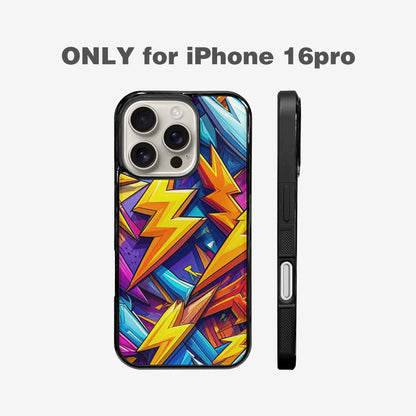 iPhone 16 Pro Case — Lightning Bolt Storm Pattern Hundreds Of, Unique Phone Case Design