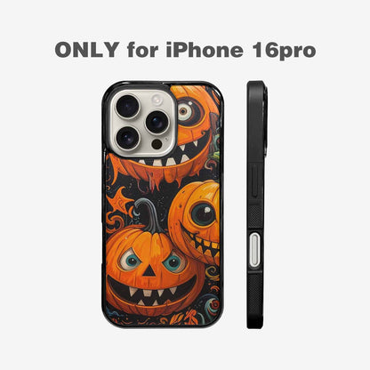 iPhone 16 Pro Case — Cartoon Pumpkin Monster, Custom Phone Case